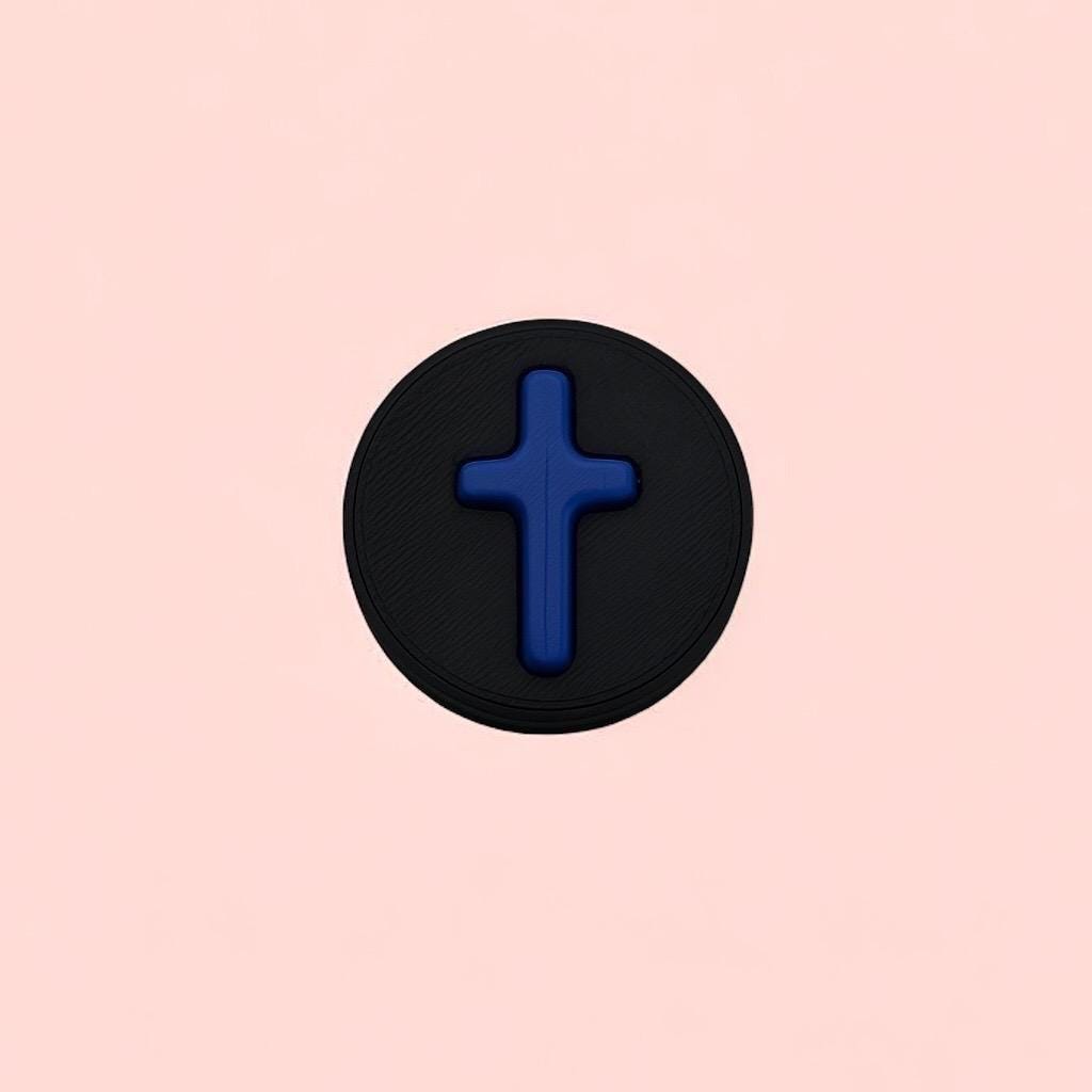 Religious Cross Bogg Bag Charm: Custom Color Faith Accessory