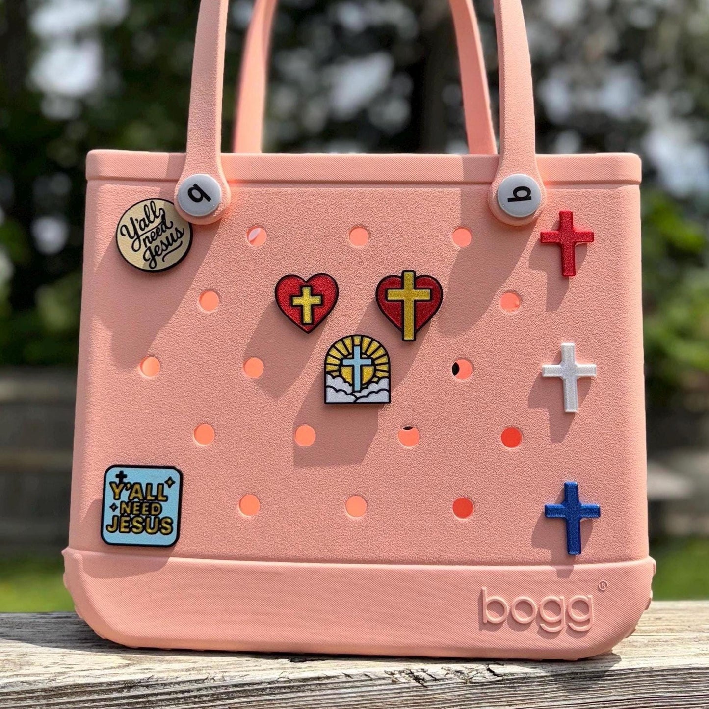 Christian Bible Bogg Bag, GoGo Tote Charm: Religious Faithful Accessory