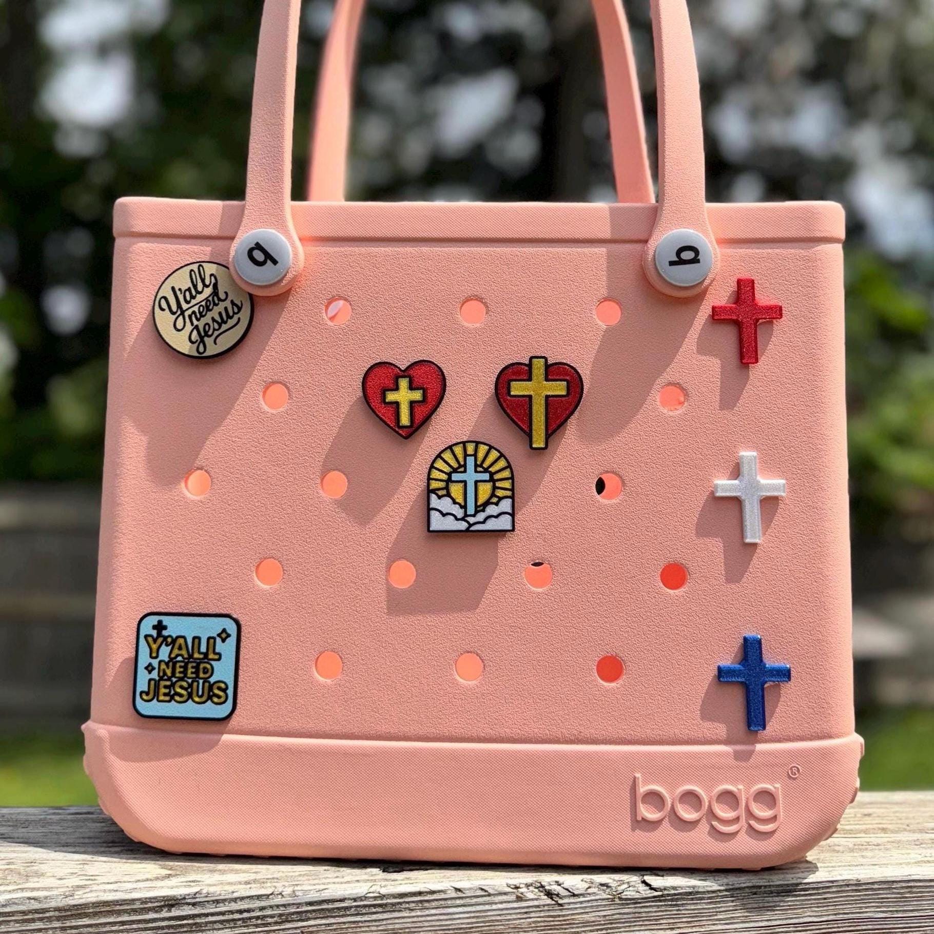 Christian Bible Bogg Bag, GoGo Tote Charm: Religious Faithful Accessory