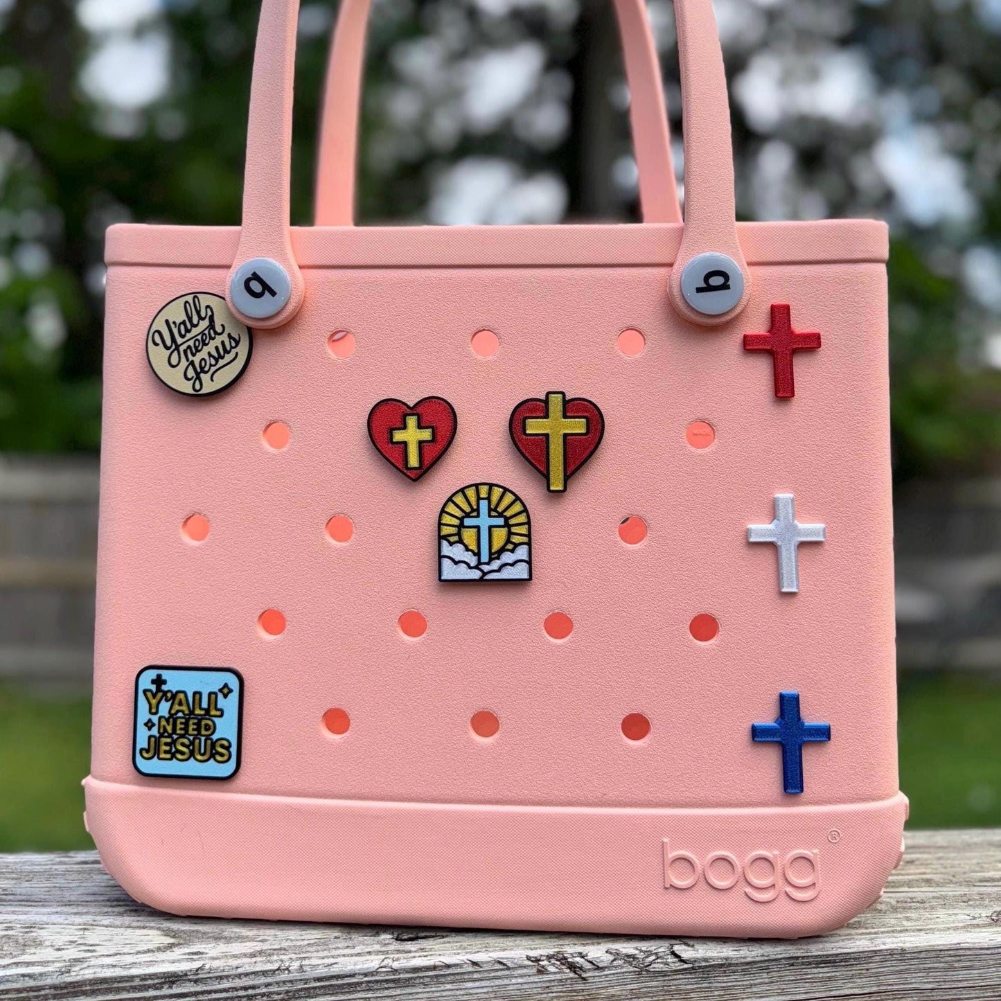 Christian Bible Bogg Bag, GoGo Tote Charm: Religious Faithful Accessory