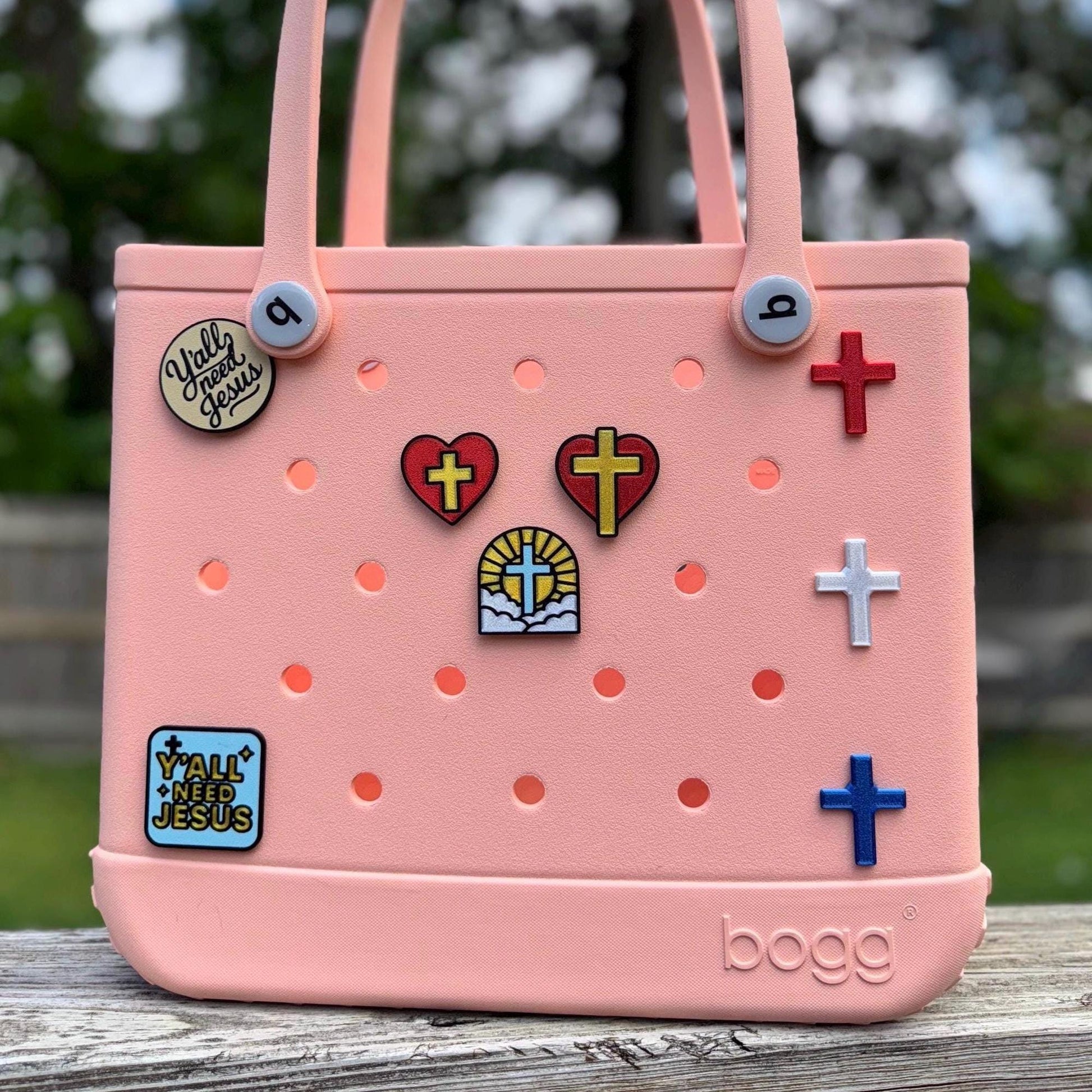 Christian Bible Bogg Bag, GoGo Tote Charm: Religious Faithful Accessory