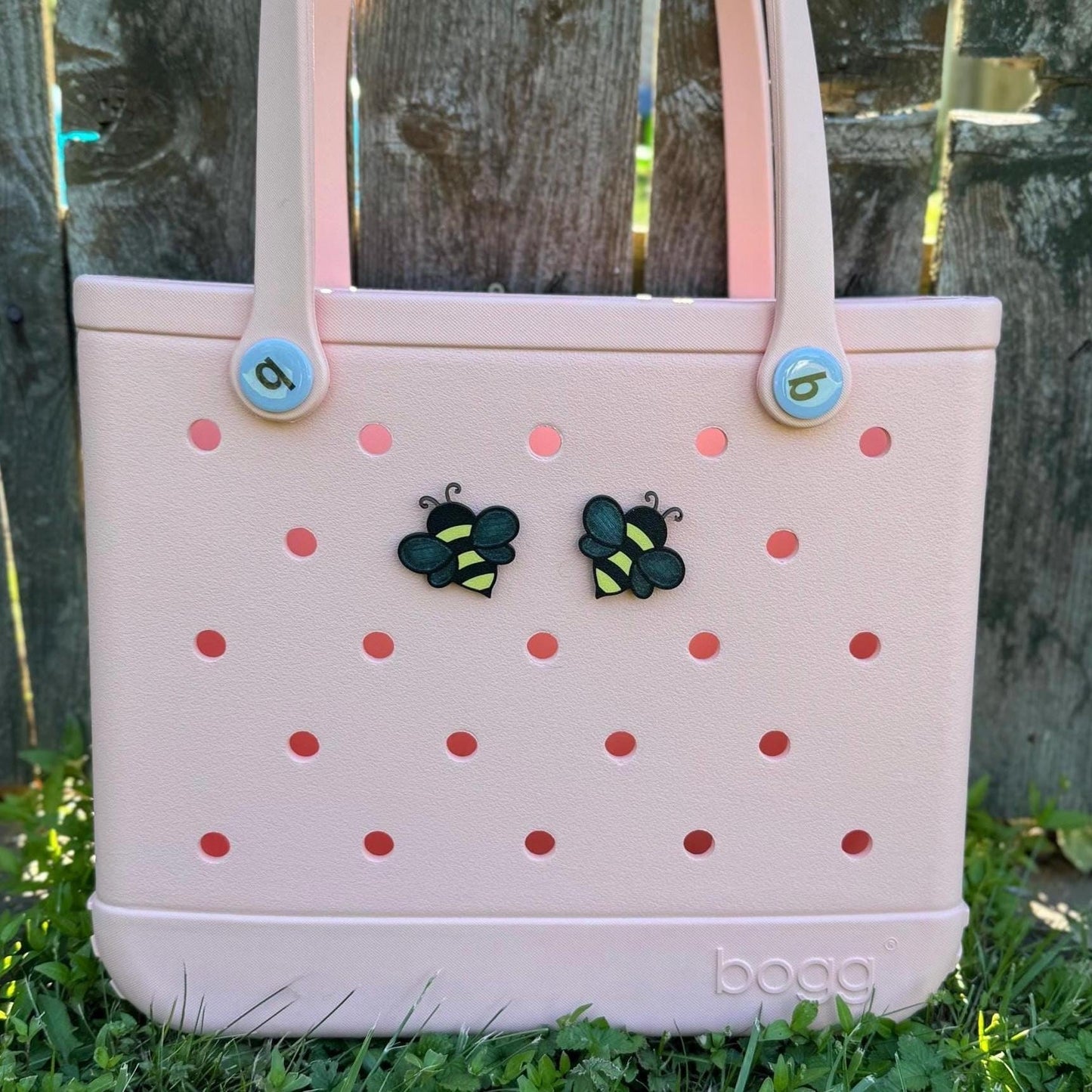 Spring Bee - Bogg Bag Charm: Translucent Wings, Easy Insert