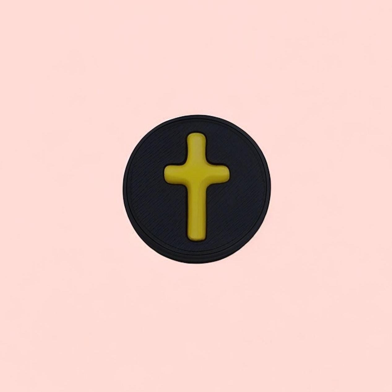 Religious Cross Bogg Bag Charm: Custom Color Faith Accessory