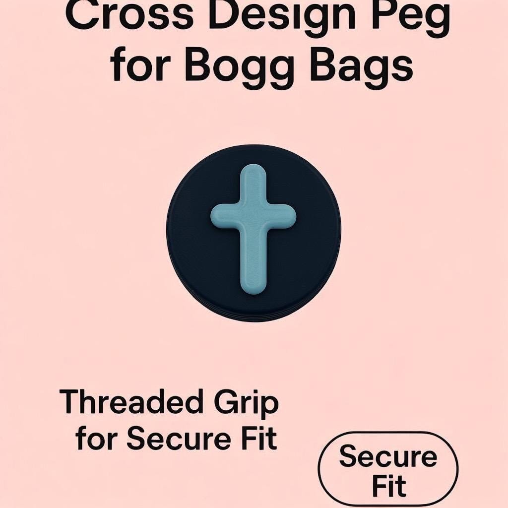 Religious Cross Bogg Bag Charm: Custom Color Faith Accessory