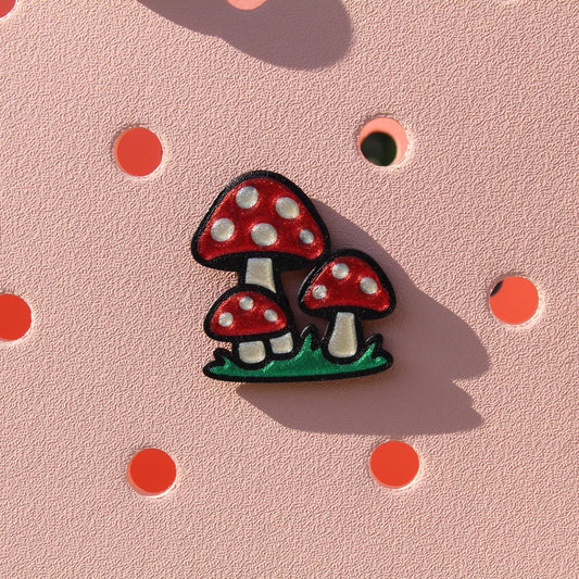 Mushrooms Bogg Bag, GoGo Tote Charm: 3D Printed Bag Insert