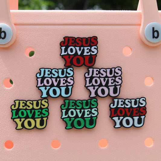 Jesus Loves You Bogg Bag, GoGo Tote Charm: Christian Faith Accessory