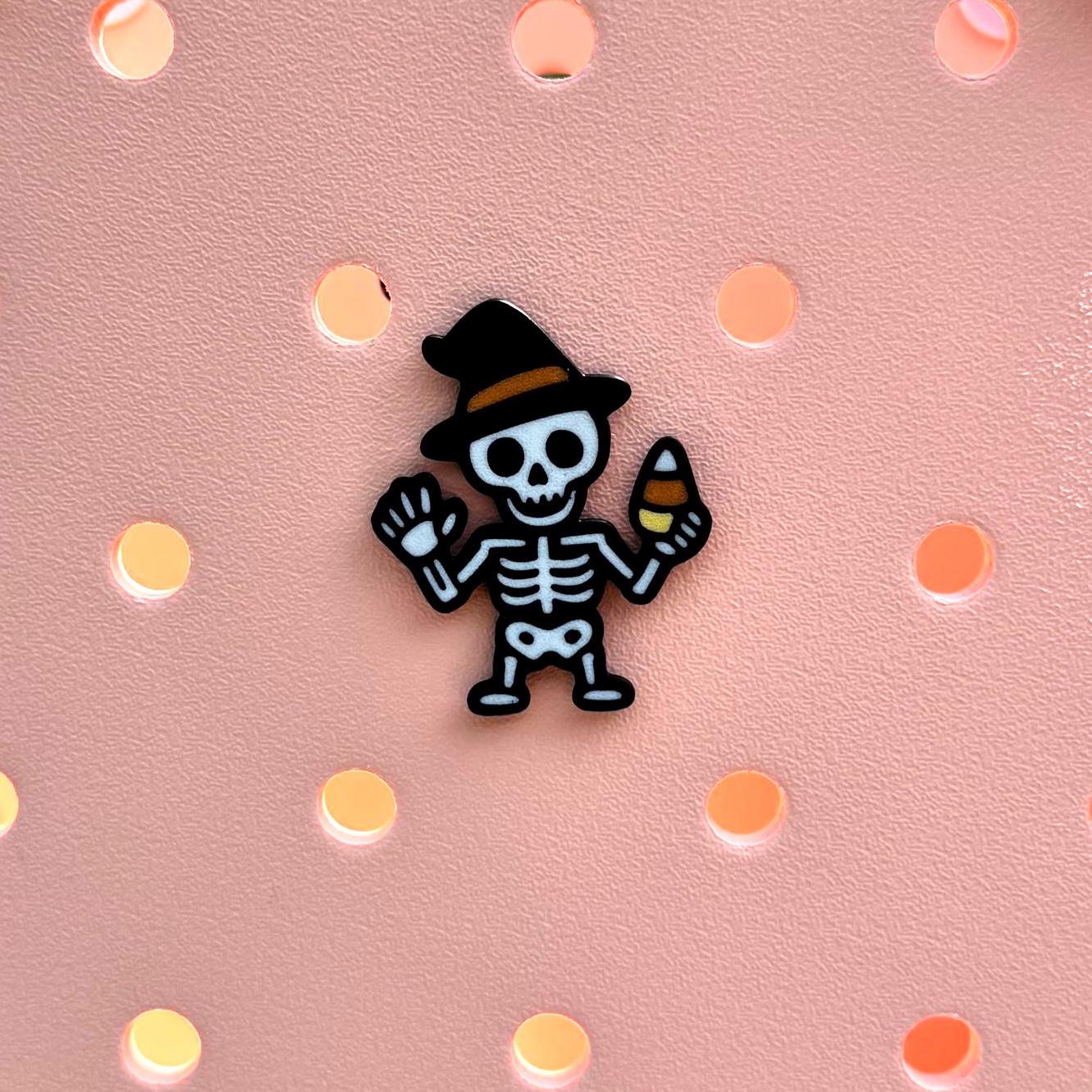 Skeleton Bogg Bag, GoGo Tote Charms: Spooky Halloween Tote Decor