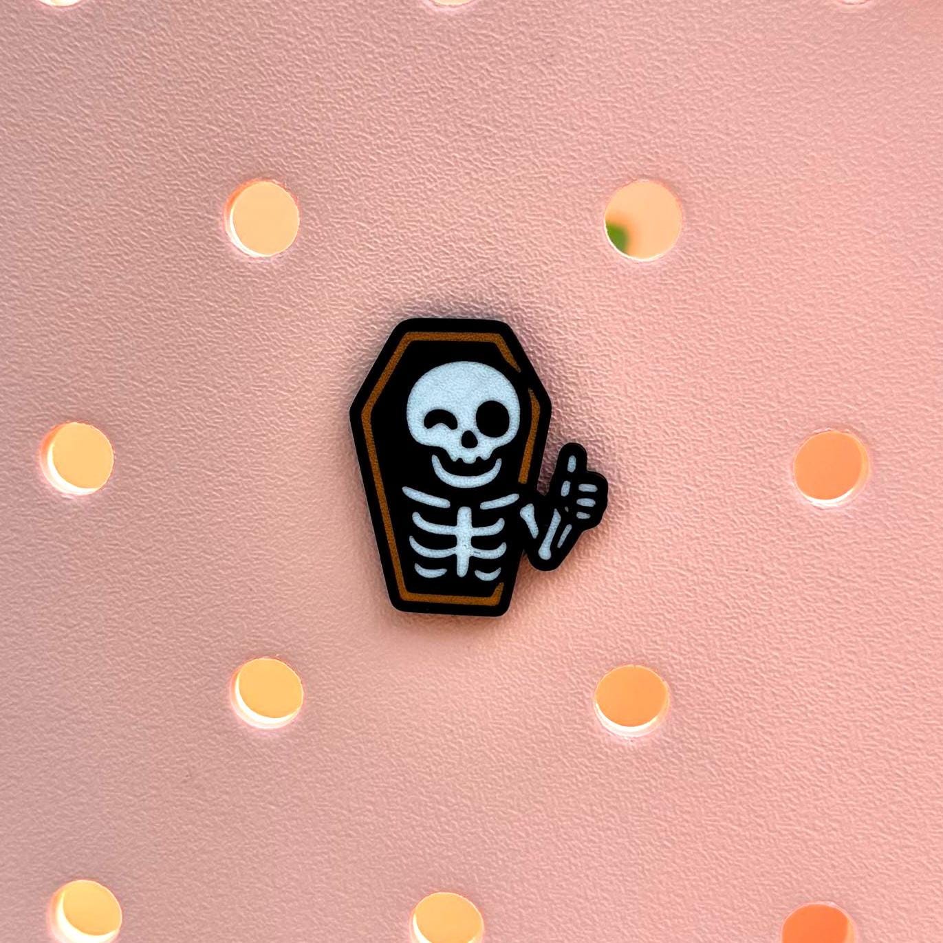 Skeleton Bogg Bag, GoGo Tote Charms: Spooky Halloween Tote Decor