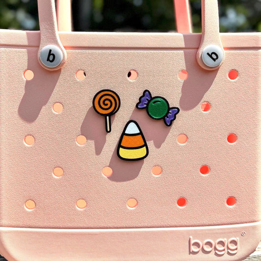 Halloween Candy Bogg Bag, GoGo Tote Charm: Spooky Season Tote Decor