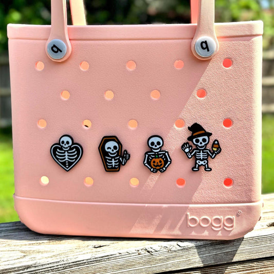 Skeleton Bogg Bag, GoGo Tote Charms: Spooky Halloween Tote Decor