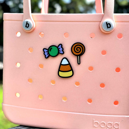 Halloween Candy Bogg Bag, GoGo Tote Charm: Spooky Season Tote Decor