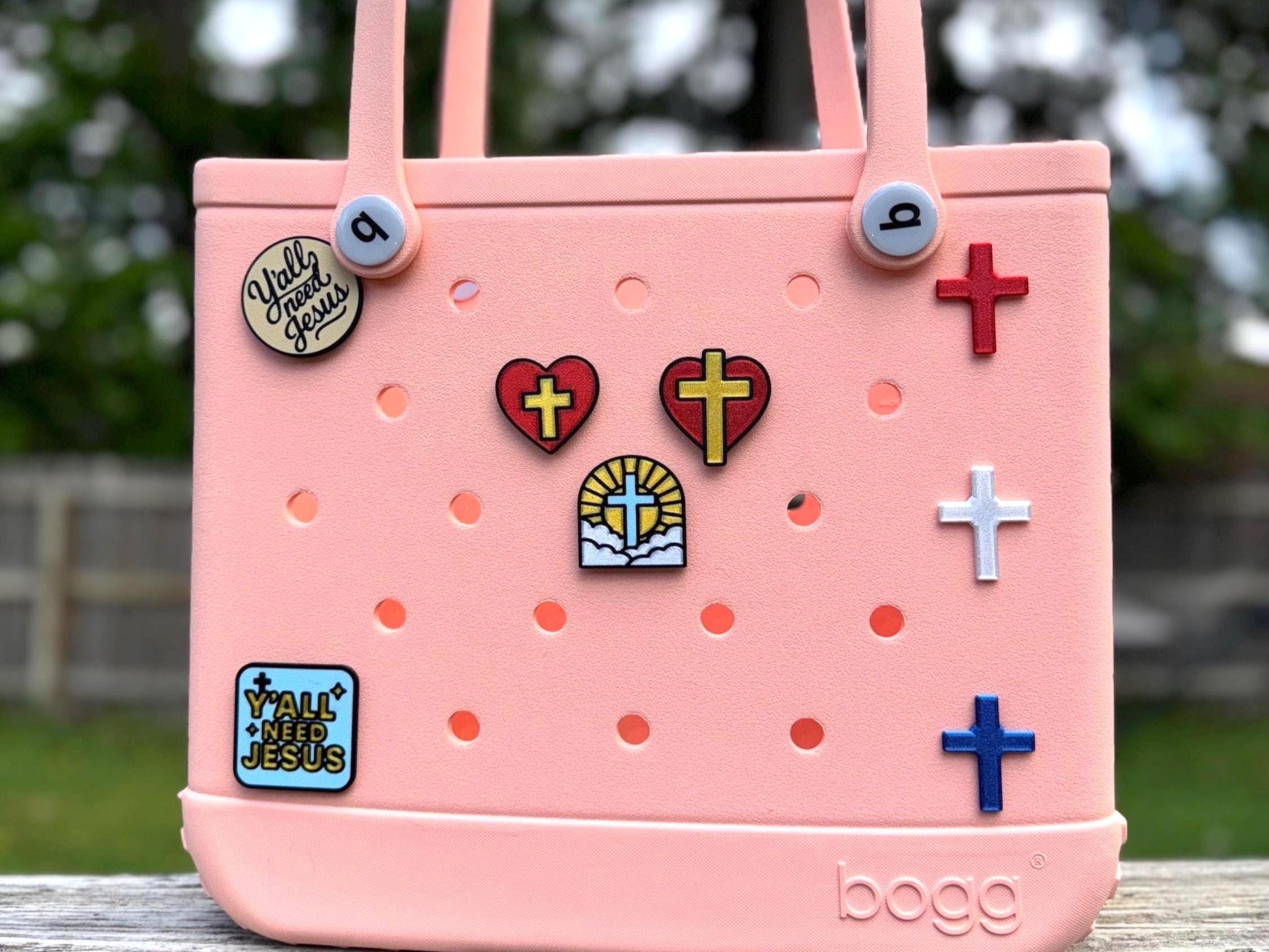 Christian Bible Bogg Bag, GoGo Tote Charm: Religious Faithful Accessory