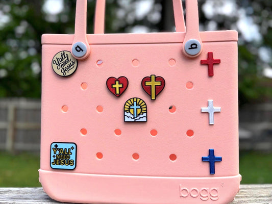 Christian Bible Bogg Bag, GoGo Tote Charm: Religious Faithful Accessory