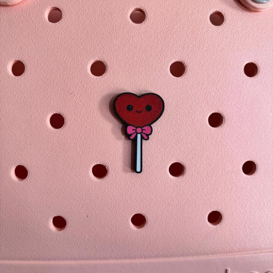 Valentine's Bogg Bag Charms - Cupid Heart - Be Mine - Heart Lollipop - Wings