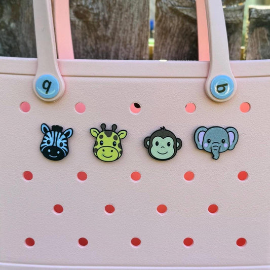 Safari Animal Bogg Bag Charms: Tropical Bag Accessories